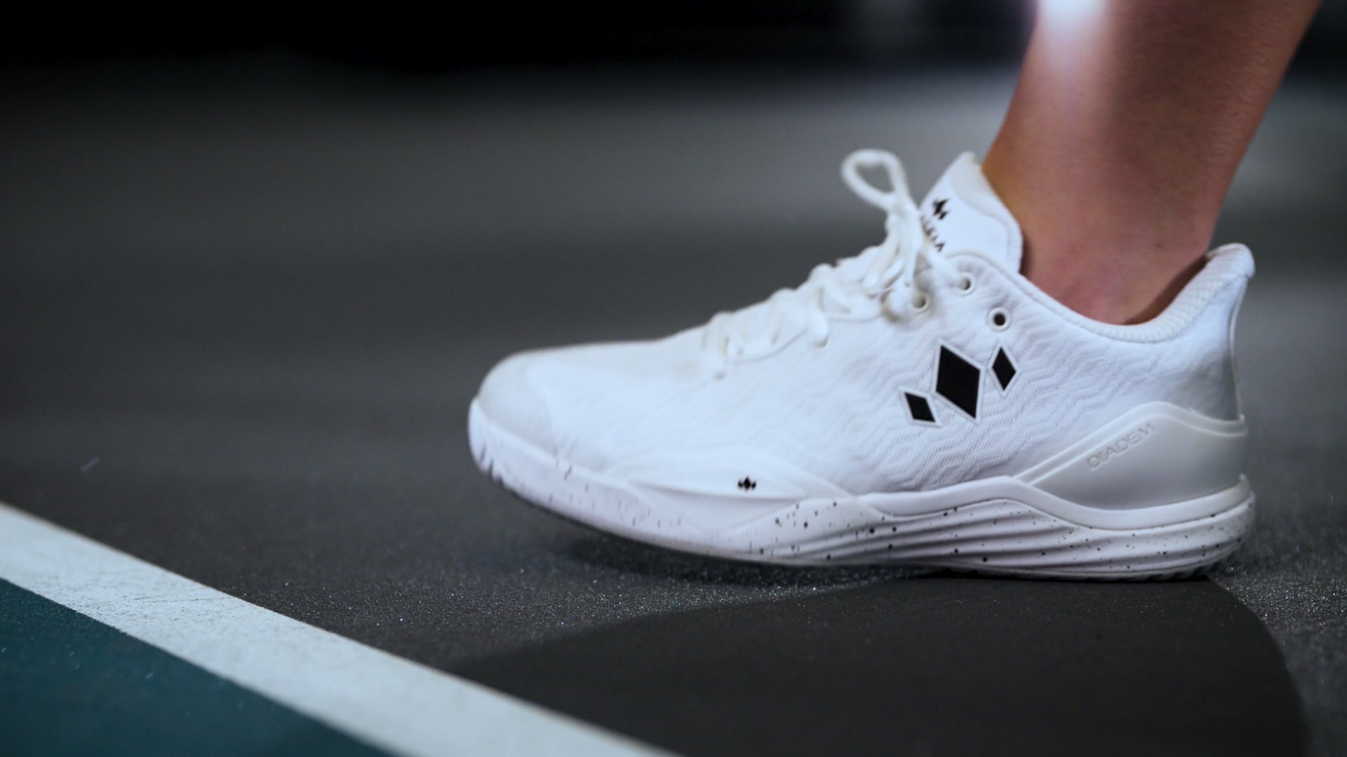 Still from the Diadem pickleball shoe film